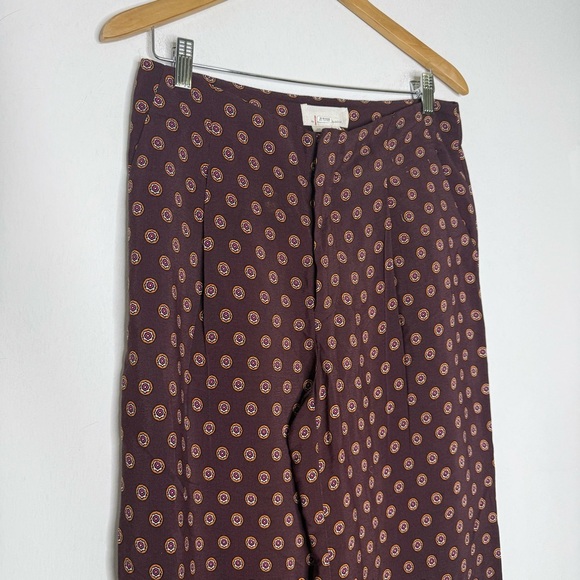 Anthropologie by Anthropologie Marsden Wide-Leg Pants – Size 4, Burgundy - Picture 5 of 8